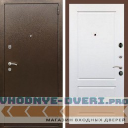 Входная дверь REX (Рекс) 1А Медный антик ФЛ-117 белый матовый