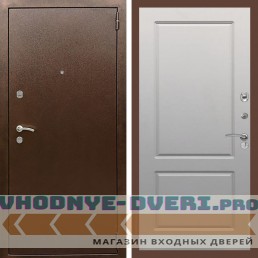 Входная дверь REX (Рекс) 1А Медный антик ФЛ-117 софт грей