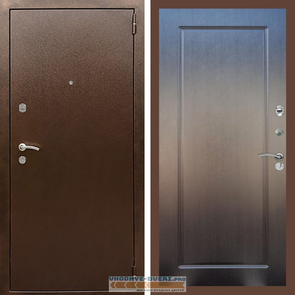 Входная дверь REX (Рекс) 1А Медный антик ФЛ-119 Венге