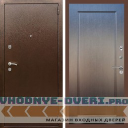 Входная дверь REX (Рекс) 1А Медный антик ФЛ-119 Венге