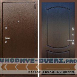 Входная дверь REX (Рекс) 1А Медный антик ФЛ-123 Венге
