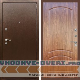 Входная дверь REX (Рекс) 1А Медный антик ФЛ-126 Мореная береза
