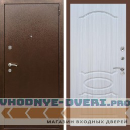 Входная дверь REX (Рекс) 1А Медный антик ФЛ-128 Сандал светлый