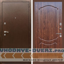 Входная дверь REX (Рекс) 1А Медный антик ФЛ-130 Мореная береза