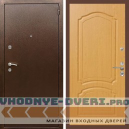 Входная дверь REX (Рекс) 1А Медный антик ФЛ-140 дуб