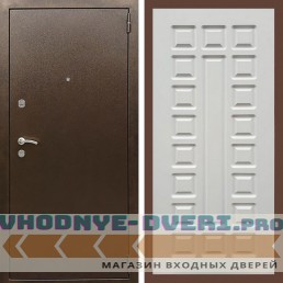 Входная дверь REX (Рекс) 1А Медный антик ФЛ-183 белый ясень