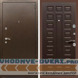 Входная дверь REX (Рекс) 1А Медный антик ФЛ-183 венге