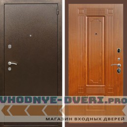 Входная дверь REX (Рекс) 1А Медный антик ФЛ-2 мореная береза 16мм