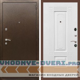 Входная дверь REX (Рекс) 1А Медный антик ФЛ-2 ясень белый 16 мм
