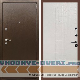 Входная дверь REX (Рекс) 1А Медный антик ФЛ-289 Белый ясень