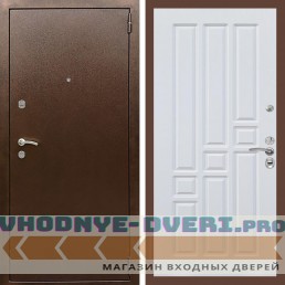 Входная дверь REX (Рекс) 1А Медный антик ФЛ-31 Белый ясень