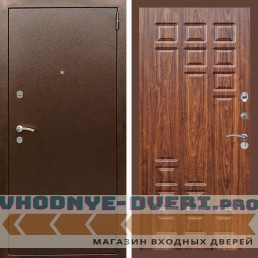 Входная дверь REX (Рекс) 1А Медный антик ФЛ-32 Мореная береза