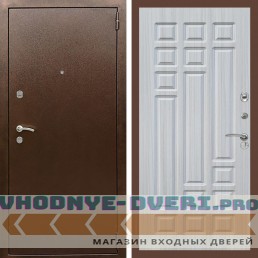 Входная дверь REX (Рекс) 1А Медный антик ФЛ-32 Сандал светлый