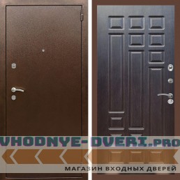 Входная дверь REX (Рекс) 1А Медный антик ФЛ-32 Венге