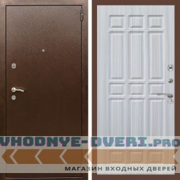 Входная дверь REX (Рекс) 1А Медный антик ФЛ-33 Сандал светлый