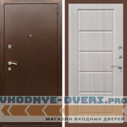 Входная дверь REX (Рекс) 1А Медный антик ФЛ-39 Беленый дуб