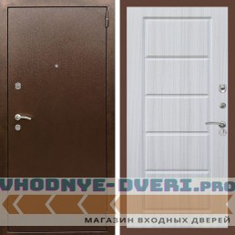 Входная дверь REX (Рекс) 1А Медный антик ФЛ-39 Сандал светлый