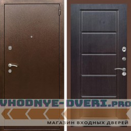 Входная дверь REX (Рекс) 1А Медный антик ФЛ-39 Венге