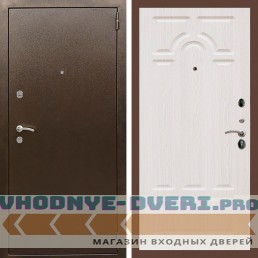 Входная дверь REX (Рекс) 1А Медный антик ФЛ-58 Беленый дуб