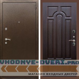 Входная дверь REX (Рекс) 1А Медный антик ФЛ-58 Венге