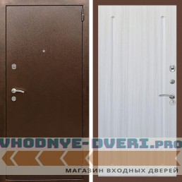 Входная дверь REX (Рекс) 1А Медный антик ФЛ-68 Сандал светлый