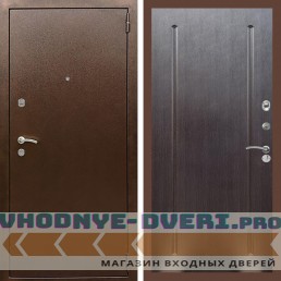 Входная дверь REX (Рекс) 1А Медный антик ФЛ-68 Венге