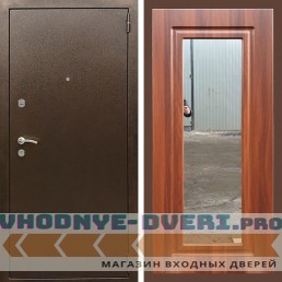 Входная дверь REX (Рекс) 1А Медный антик ФЛЗ-120 итальянский орех
