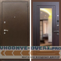 Входная дверь REX (Рекс) 1А Медный антик ФЛЗ-120 венге