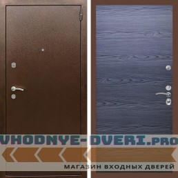 Входная дверь REX (Рекс) 1А Медный антик Гладкая дуб тангент