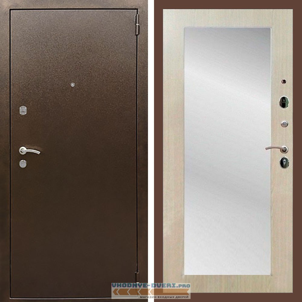 Входная дверь REX (Рекс) 1А Медный антик пастораль беленый дуб