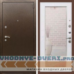 Входная дверь REX (Рекс) 1А Медный антик пастораль белый ясень