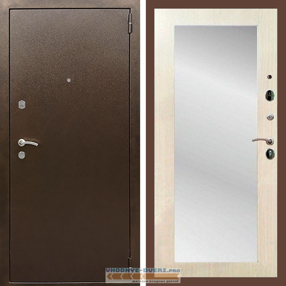 Входная дверь REX (Рекс) 1А Медный антик пастораль лиственница беж