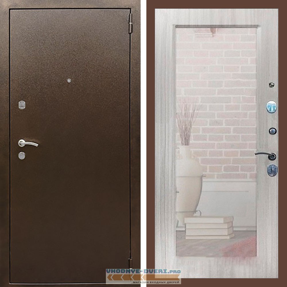 Входная дверь REX (Рекс) 1А Медный антик Пастораль сандал светлый