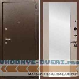 Входная дверь REX (Рекс) 1А Медный антик сб-16 лиственница бежевая