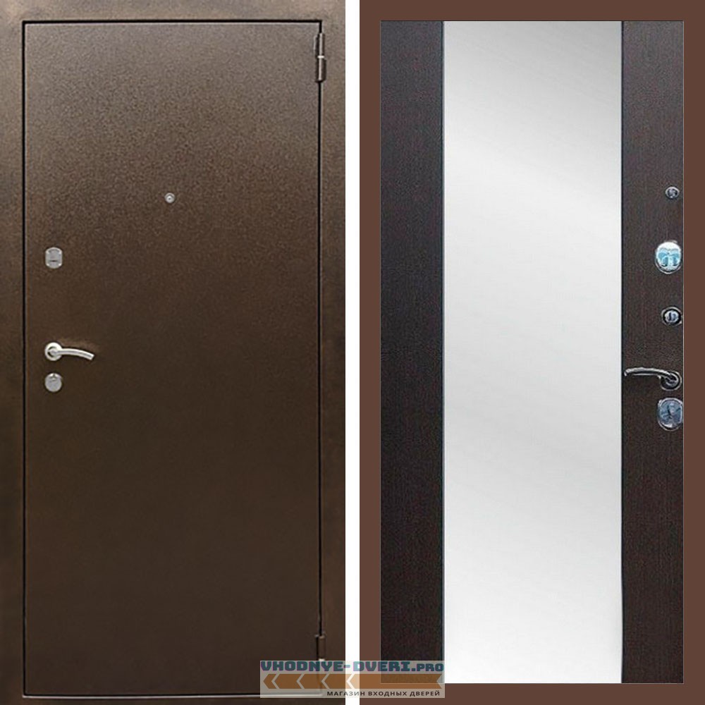 Входная дверь REX (Рекс) 1А Медный антик сб-16 венге