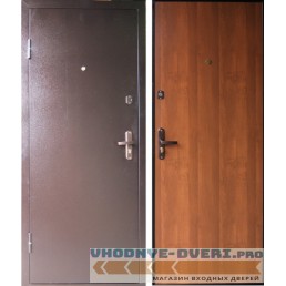 Заводские двери Эконом STEEL в цвете итальянский орех