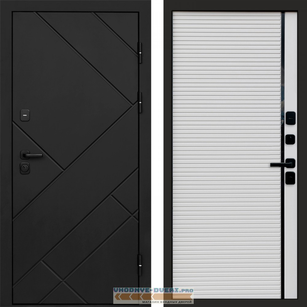 Входная дверь Стоун Black Porte white