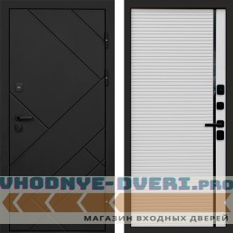 Входная дверь Стоун Black Porte white