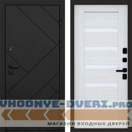 Входная дверь Стоун Black Царга лиственница белая