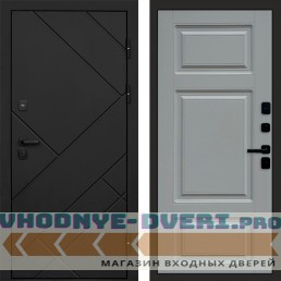 Дверь  Termo Door Стоун Black Лион Grey софт