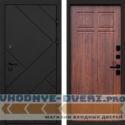 Входная дверь Стоун Black Премиум орех