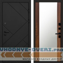 Дверь Termo Door Стоун Black Зеркало 27 Дуб