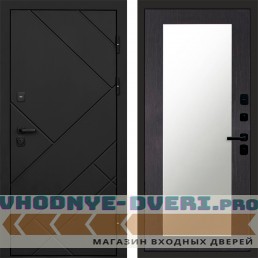 Входная дверь Стоун Black Зеркало триумф венге