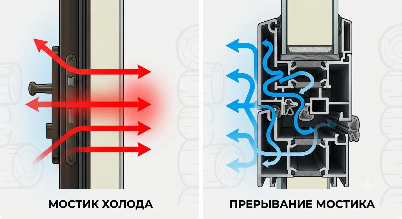 Сравнение: прямой стык vs «лабиринтный» притвор