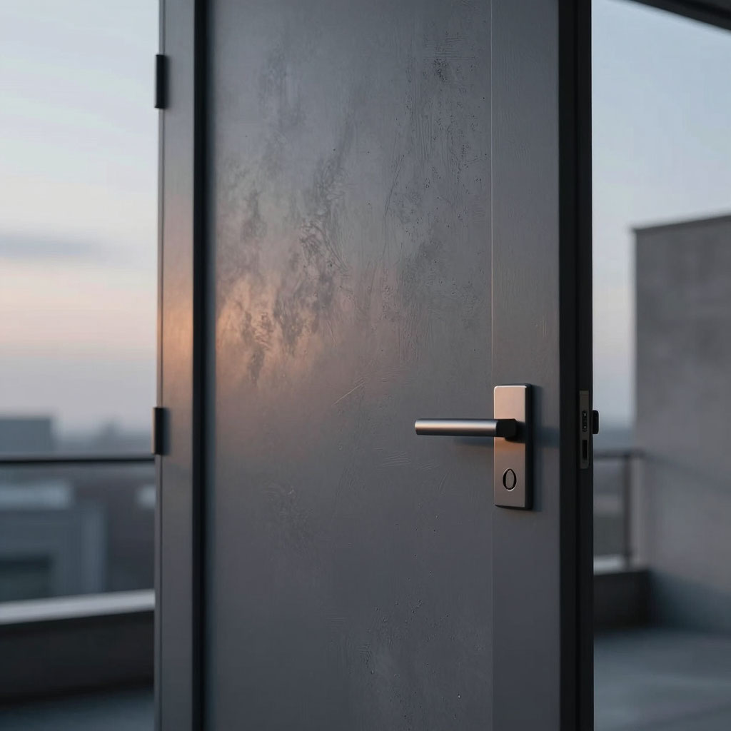 Серый входные двери